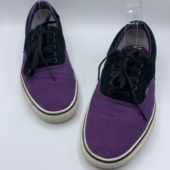 Vans Shoes - Vans Sport Era Purple Canvas Black Suede Shoes 10